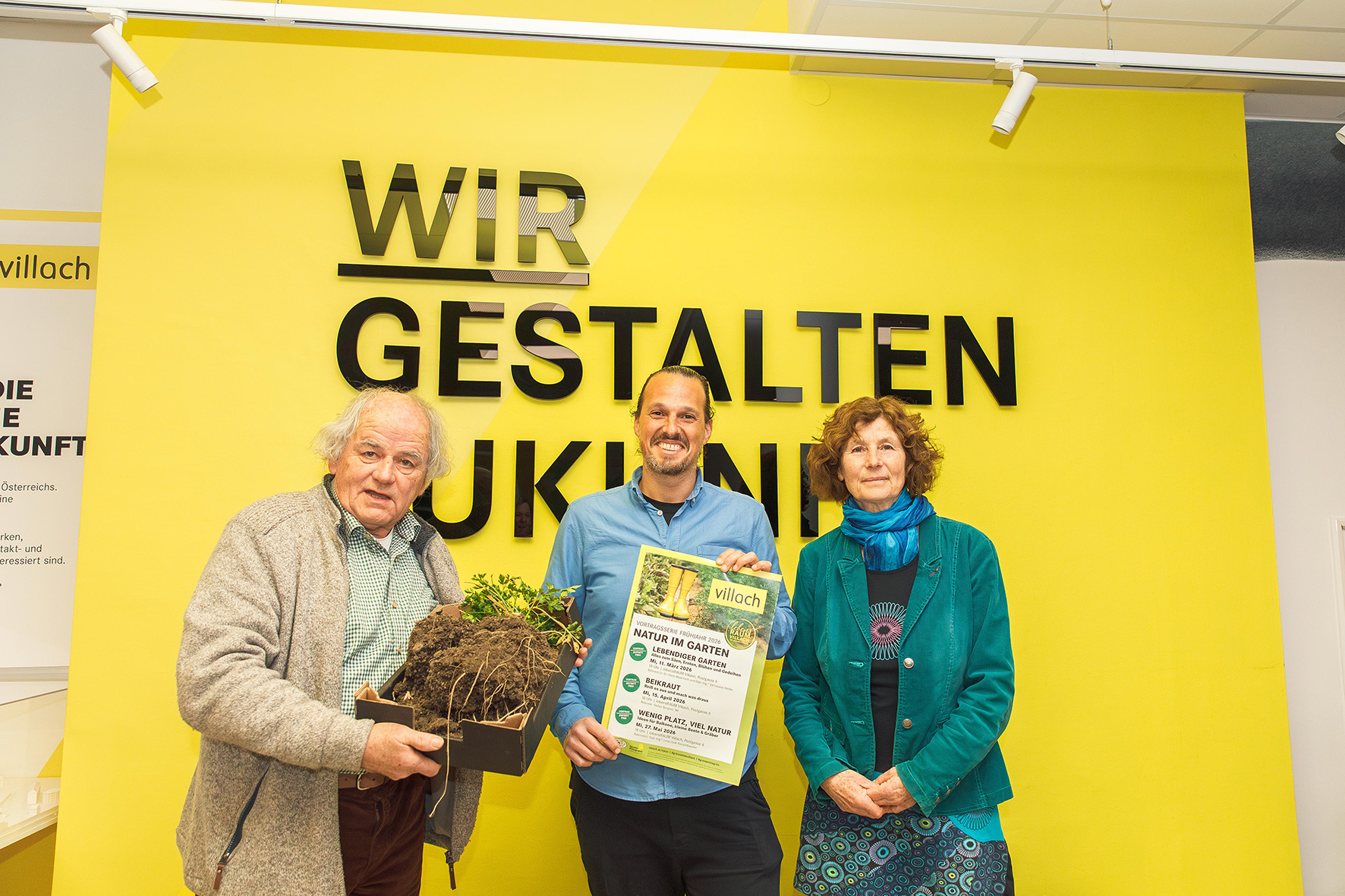 Von links Hans Madritsch, Stadtrat Sascha Jabali Adeh und Christiane Halder.