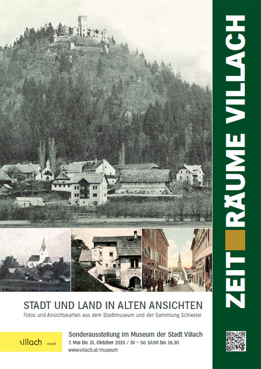 Landschaftsbilder der Stadt Villach und Stadt Villach Land in Schwarz-Weiß