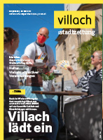Cover Stadtzeitung Nr. 05/2021 mit Titelstory "Villach lädt ein - Lokal Bonus wieder da"