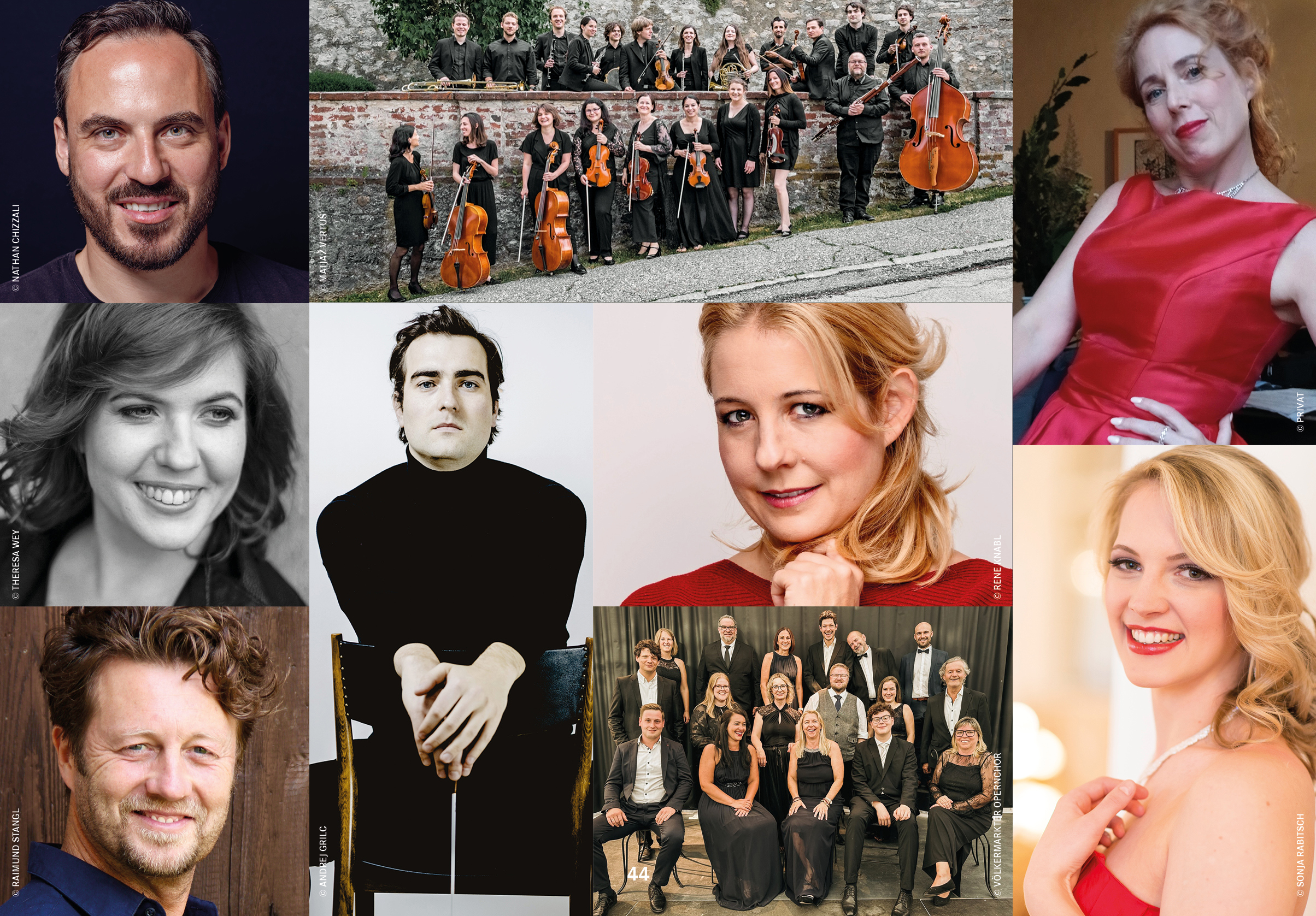 Orchester und Solisten bei einem Auftritt in Österreich
