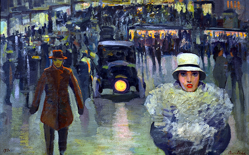 A. Clementschitsch: Mariahilfer Straße, um 1924