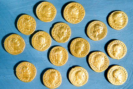 Römische Goldmünzen aus Villach, 1. und 2. Jh. n. Chr.