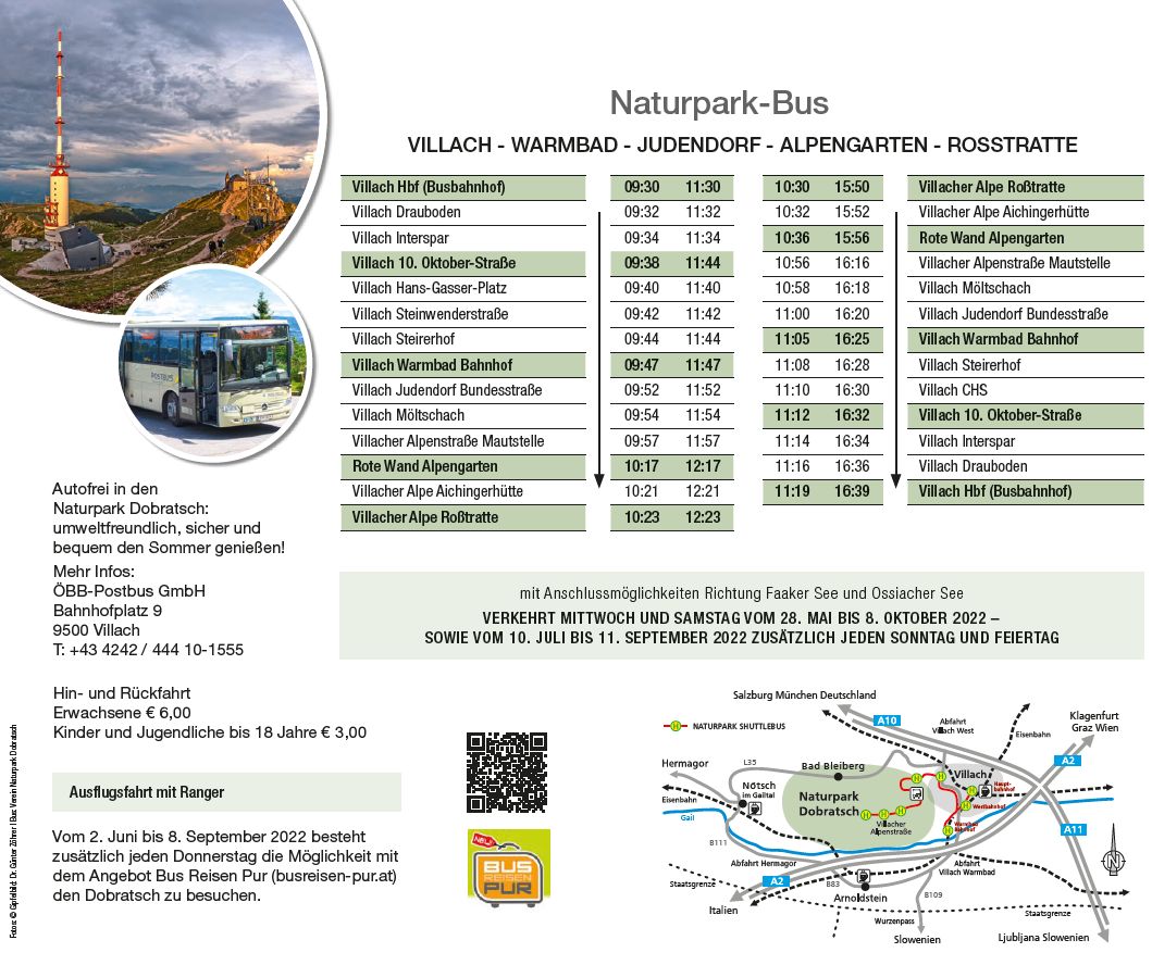 Naturpark Dobratsch Sommerbus