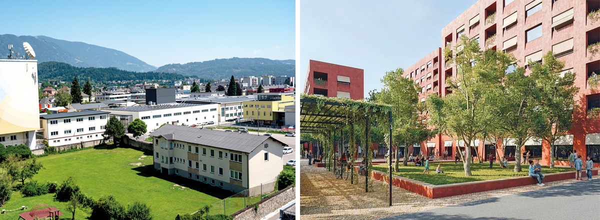 Der alte Pfarrhof mit seinen Caritas-Einrichtungen wird von “meine Heimat“ durch das "Haus im Leben" ersetzt.