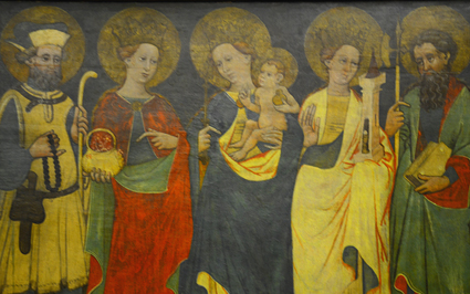 Maria mit den Heiligen, Tafelbild des Friedrich von Villach