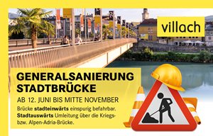 Info Umleitung Draubrücke ab 12. Juni