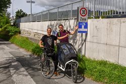 Verkehrsreferent Stadtrat Sascha Jabali Adeh und Andreas Zobl, Radbeauftragter der Stadt Villach