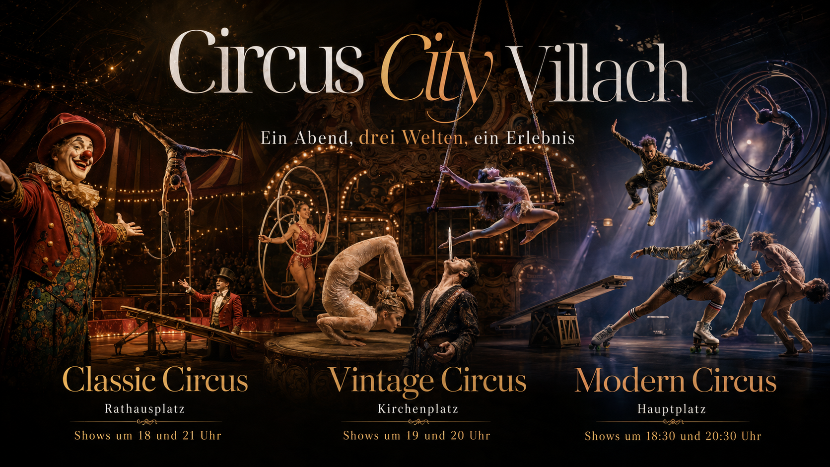 Eventtipp: Circus City Villach verwandelt die Innenstadt in eine Manege