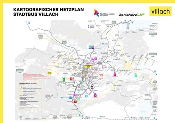 Netzplan der Stadt Villach - Kartografische Darstellung