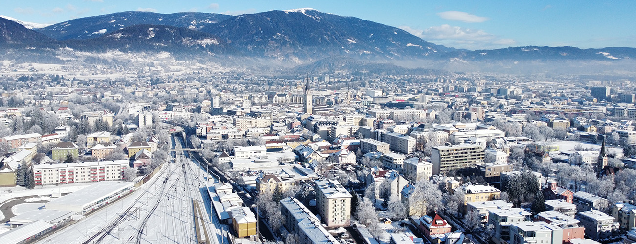 Villach in Schnee