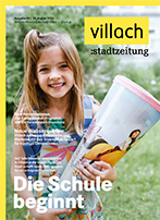 Cover Stadtzeitung Nr. 08/2025 mit Titelstory "Die Schule beginnt"
