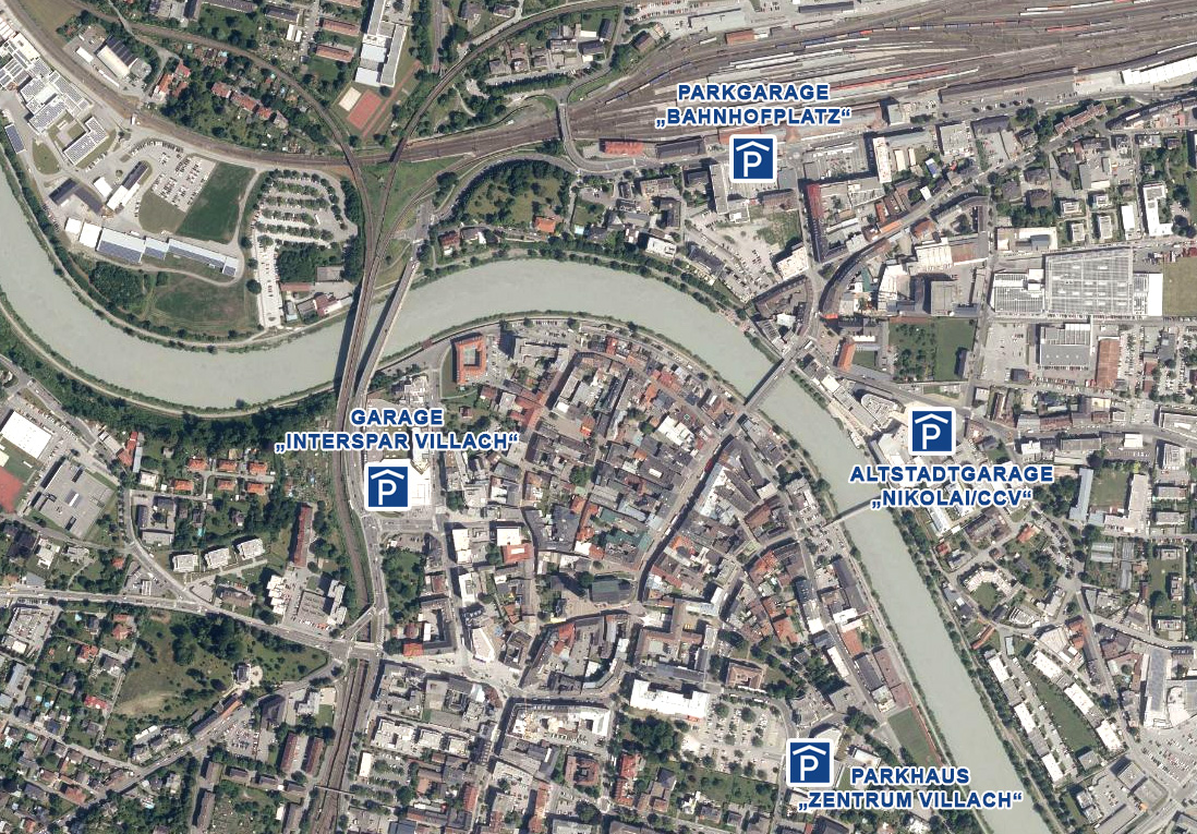 Übersicht - Parkäuser und Tiefgaragen