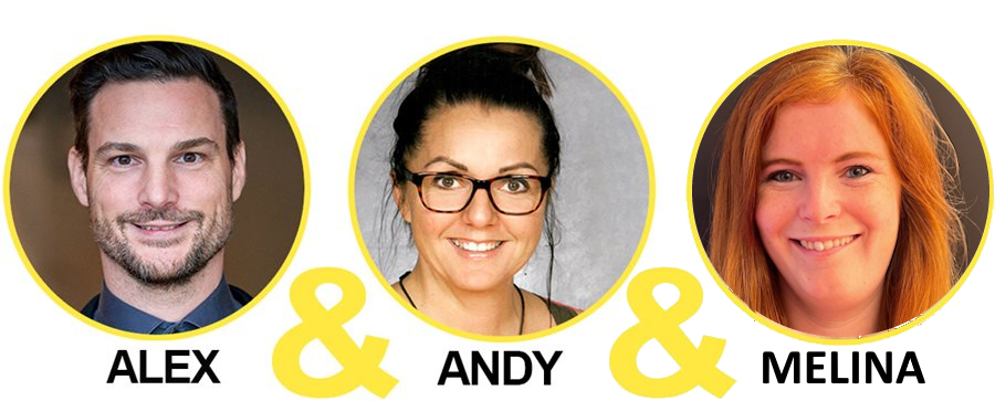 MEL-Team - Alex Treffner, Andrea Bürger und Melina Thaler