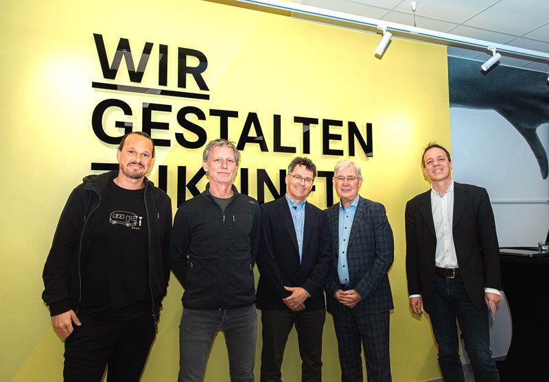 Von links: Stadtrat Sascha Jabali Adeh, Wolfgang Faller, Arthur Kanonier, Stadtrat Harald Sobe und Klaus Rauter.