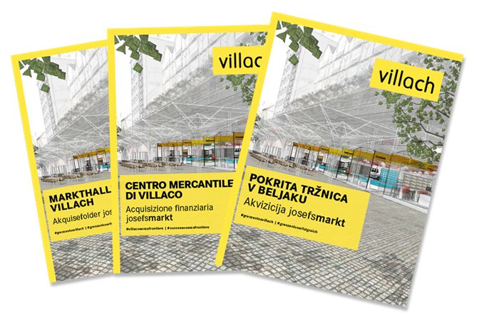 josefsmarkt Villach: Neue Markthalle Folder