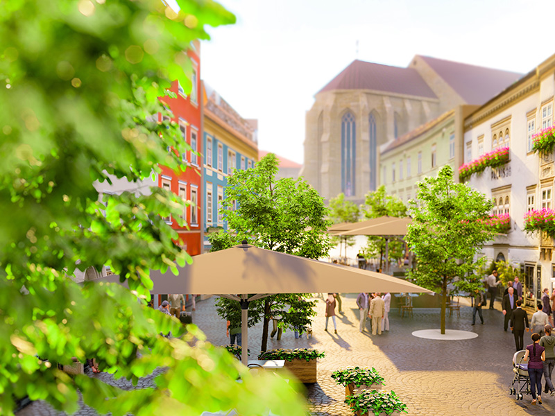 Grüne Achse quer durch Villach