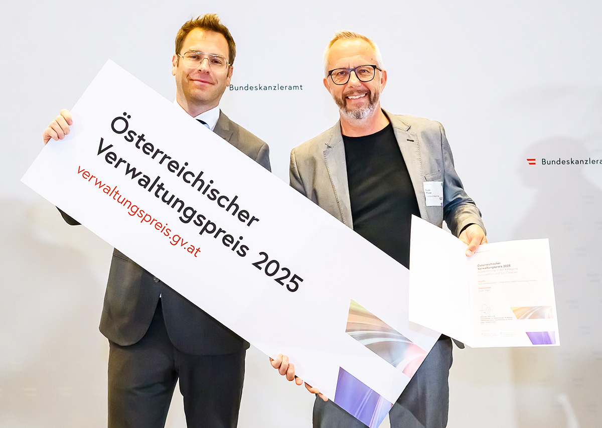 Auszeichnung für die Stadt Villach - Österreichische Verwaltungspreis 2025