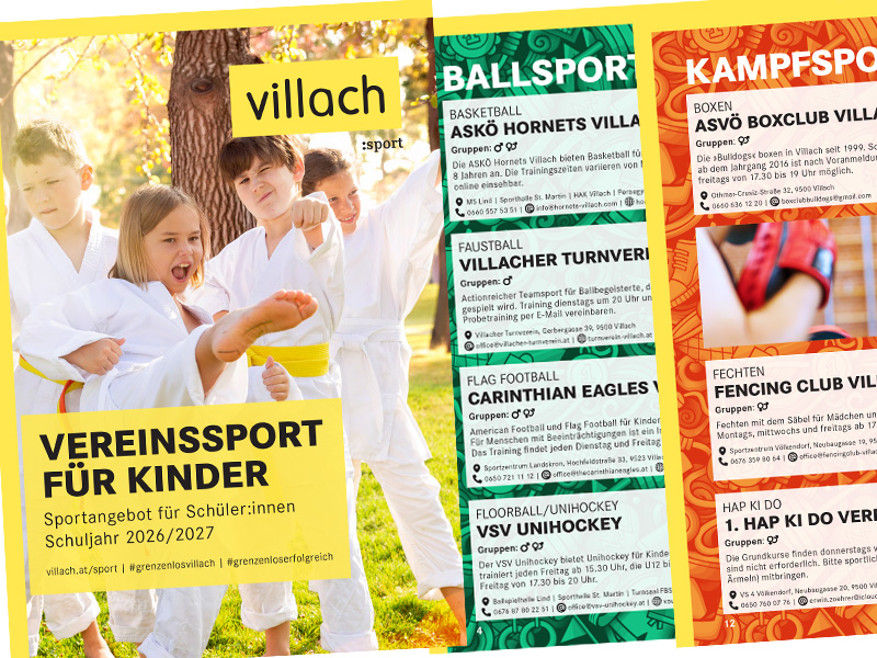 Vereinssport-Broschüre für Kids & Jugendliche 
