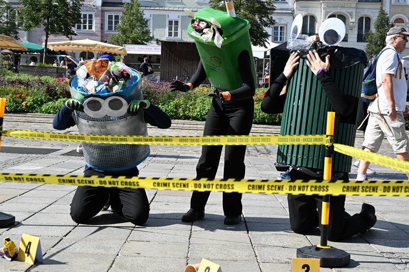 So ähnlich wird es auch in Villach aussehen - ein "Müll-Tatort" wird aufgebaut.