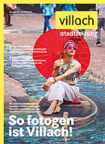 Cover Stadtzeitung Nr. 05/2023 mit Titelstory "So fotogen ist Villach"