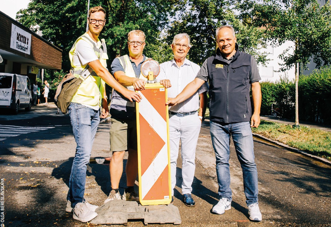 Eine Asphalt-Deckensanierung erfolgt derzeit in der F.-X.-Wirth-Straße.
