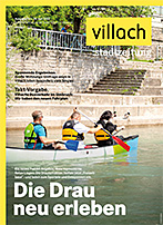 Cover Stadtzeitung Nr. 06/2022 mit Titelstory "Die Drau neu erleben"