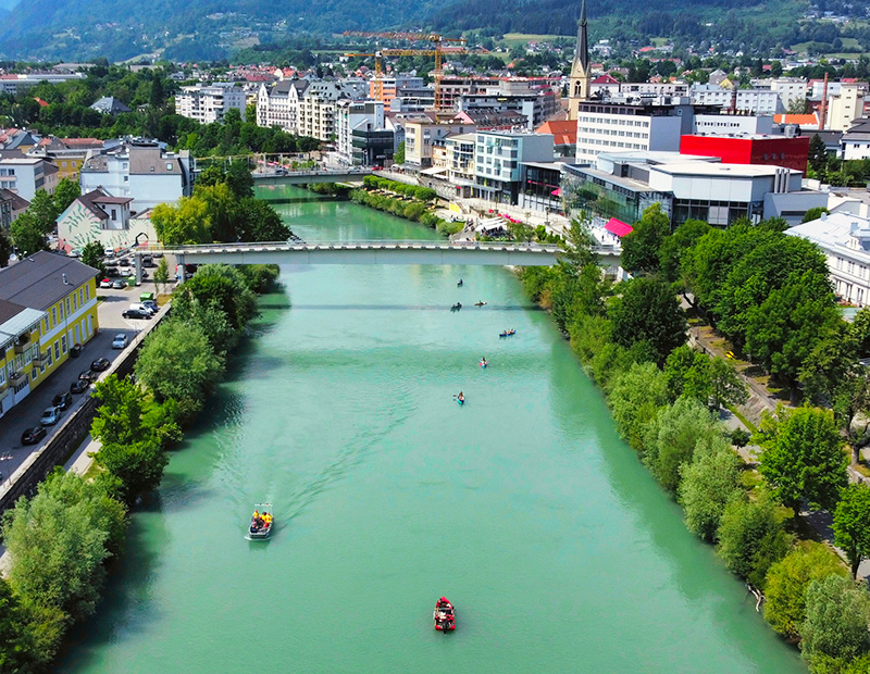 Paddeln an der Drau und Gail