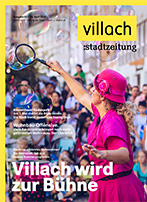 Cover Stadtzeitung Nr. 03/2026 mit Titelstory "Sommerprogramm: Villach wird zur Bühne"