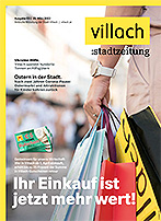 Cover Stadtzeitung Nr. 03/2022 mit Titelstory "Ihr Einkauf ist jetzt mehr wert!"