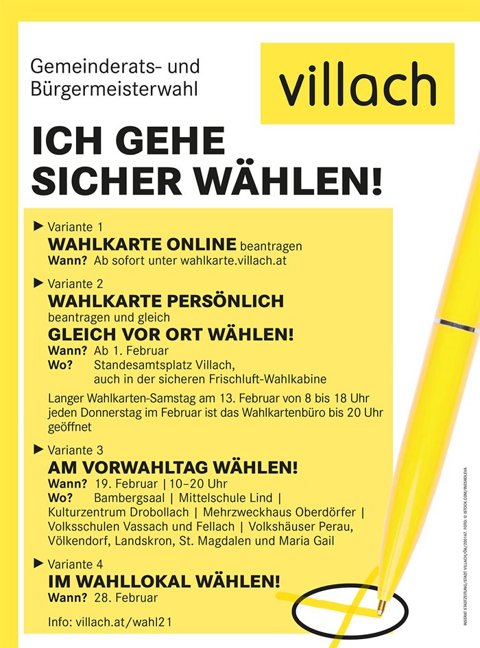 Infoplakat Wahl 2021
