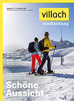 Cover Stadtzeitung Nr. 12/2025 mit Titelstory "Adventzauber in der Stadt - ein Winterwunderland am Berg"
