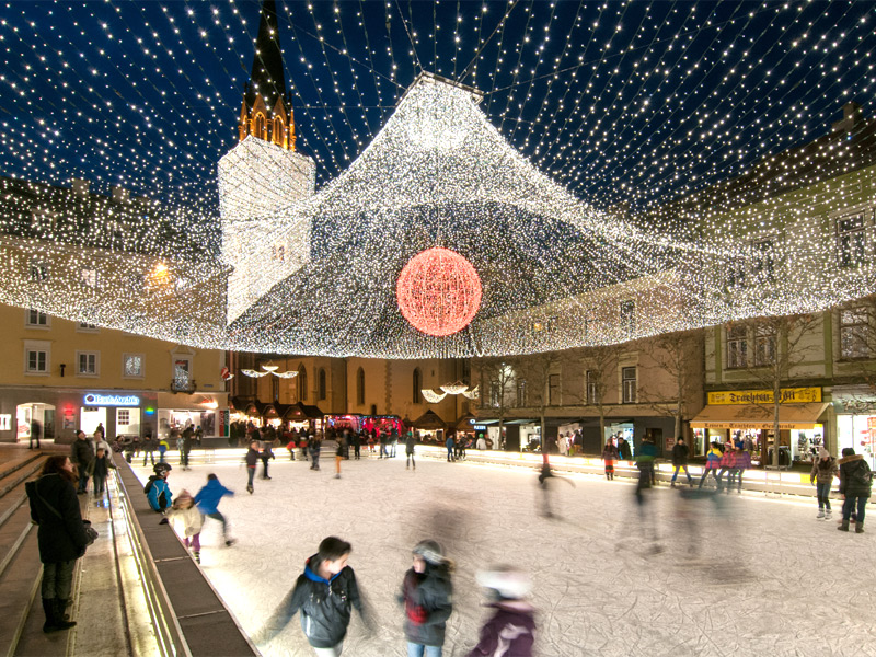  Wieder Eiszeit auf dem Villacher Rathausplatz